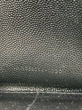 SAINT LAURENT BLACK CASSANDRE MATELASSÉ ZIP AROUND WALLET IN GRAIN DE POUDRE LEATHER