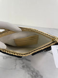 Valentino Beige/Black Viva Superstar Raffia Pouch/Clutch