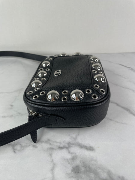 VALENTINO Black Nellcôte Calfskin Shoulder/Crossbody Bag