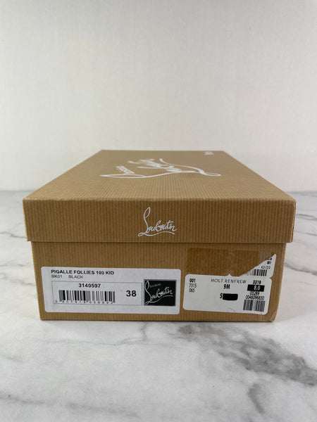 Christian Louboutin Black Pigalle Follies 100 Pumps Size 38