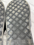 CHANEL Black Quilted Leather Camelia CC Flat Slides Size 36