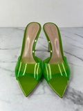Gianvito Rossi Green PVC Elle Slide Sandals Size 36.5