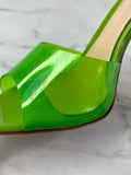 Gianvito Rossi Green PVC Elle Slide Sandals Size 36.5