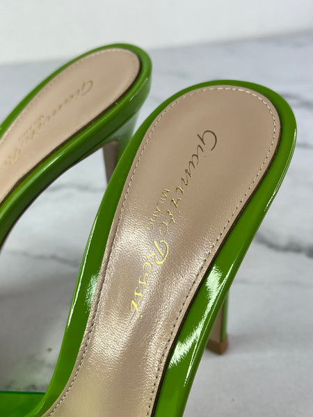 Gianvito Rossi Green PVC Elle Slide Sandals Size 36.5