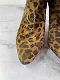 Christian Louboutin‎ Eloise Suede Leopard Print Ankle Booties Size 37
