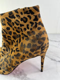 Christian Louboutin‎ Eloise Suede Leopard Print Ankle Booties Size 37