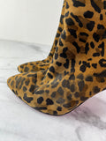 Christian Louboutin‎ Eloise Suede Leopard Print Ankle Booties Size 37