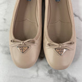 PRADA Ninfea (beige/pink) Leather Ballet Flats Size 38.5