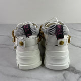 GUCCI White Flashtrek Sneakers With Removable Crystals Size 34.5