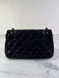 CHANEL Crystal CC Iridescent/metallic black quilted Mini Flap Shoulder Bag