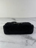 CHANEL Crystal CC Iridescent/metallic black quilted Mini Flap Shoulder Bag