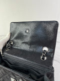 CHANEL Crystal CC Iridescent/metallic black quilted Mini Flap Shoulder Bag