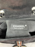 CHANEL Crystal CC Iridescent/metallic black quilted Mini Flap Shoulder Bag