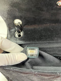 CHANEL Crystal CC Iridescent/metallic black quilted Mini Flap Shoulder Bag