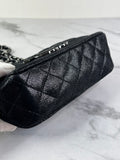 CHANEL Crystal CC Iridescent/metallic black quilted Mini Flap Shoulder Bag