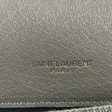 Saint Laurent Asphalt Grey Matelasse Chevron Monogram Large College Satchel Shoulder Bag