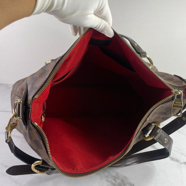 Louis Vuitton Damier Ebene Evora MM Shoulder Bag