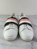 LOUIS VUITTON Women’s White Calfskin Monogram Striped Frontrow Sneakers Size 35.5 (fits US 6.5-7)