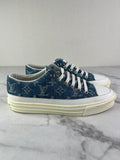 LOUIS VUITTON Bleu Jeans Blue Denim Monogram Stellar Sneakers Size 37 (fits US 8)