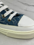 LOUIS VUITTON Bleu Jeans Blue Denim Monogram Stellar Sneakers Size 37 (fits US 8)
