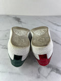 GUCCI Women’s White Calfskin Web Heart Embroidered Womens Ace Sneakers Size 35 (fits US 6)