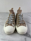 Christian Dior Nude Beige Technical Mesh Cannage Womens Walk’n Dior High Top Sneakers Size 36.5