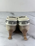 Christian Dior Nude Beige Technical Mesh Cannage Womens Walk’n Dior High Top Sneakers Size 36.5
