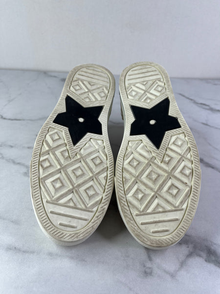 Christian Dior Nude Beige Technical Mesh Cannage Womens Walk’n Dior High Top Sneakers Size 36.5