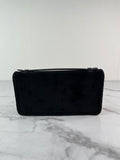 VALENTINO Black Velvet VLogo Signature Wallet Crystal Crossbody/Shoulder Bag