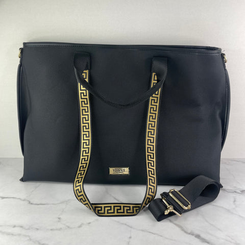 Versace Fragrances Black/Gold Large Crossbody/Shoulder Tote Bag