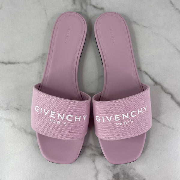 GIVENCHY Pink 4G Flat Sandals Size 38