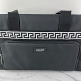 Versace Fragrances Black/Silver Large Crossbody/Shoulder Duffle Bag