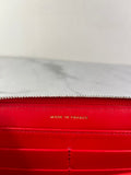 CHANEL Red Caviar Long Zipped Wallet