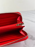 CHANEL Red Caviar Long Zipped Wallet