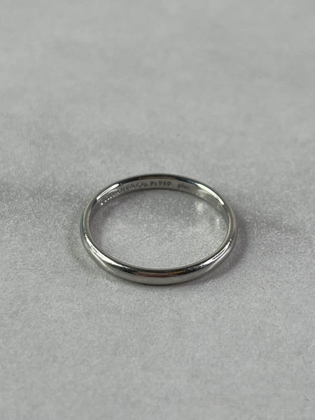 Tiffany Forever Wedding Band Ring in Platinum Size US 5.5