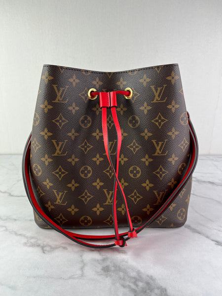 LOUIS VUITTON NéoNoé MM Monogram Red Crossbody/Shoulder Bag