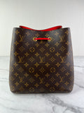 LOUIS VUITTON NéoNoé MM Monogram Red Crossbody/Shoulder Bag