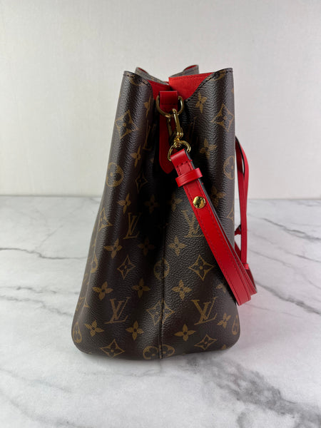 LOUIS VUITTON NéoNoé MM Monogram Red Crossbody/Shoulder Bag