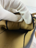 CHANEL Tan/Black Velvet CC Low Top Sneakers Size 36