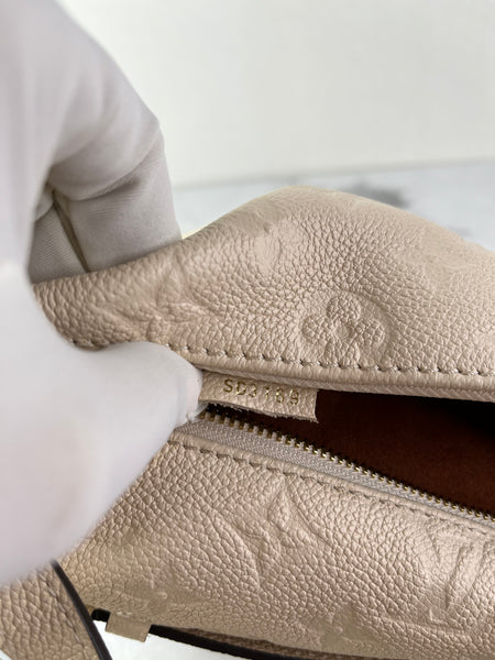 LOUIS VUITTON Creme Empreinte BumBag