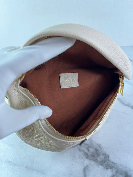 LOUIS VUITTON Creme Empreinte BumBag