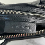 GIVENCHY Black Grained Leather Small Antigona Shoulder Bag