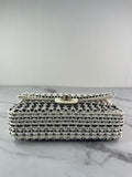 CHANEL Medium Classic Black/White Tweed Woven Single Flap Bag