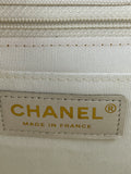 CHANEL Medium Classic Black/White Tweed Woven Single Flap Bag