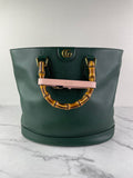 GUCCI Dark Green Diana Medium Tote Shoulder Bag