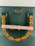 GUCCI Dark Green Diana Medium Tote Shoulder Bag