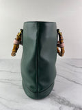 GUCCI Dark Green Diana Medium Tote Shoulder Bag