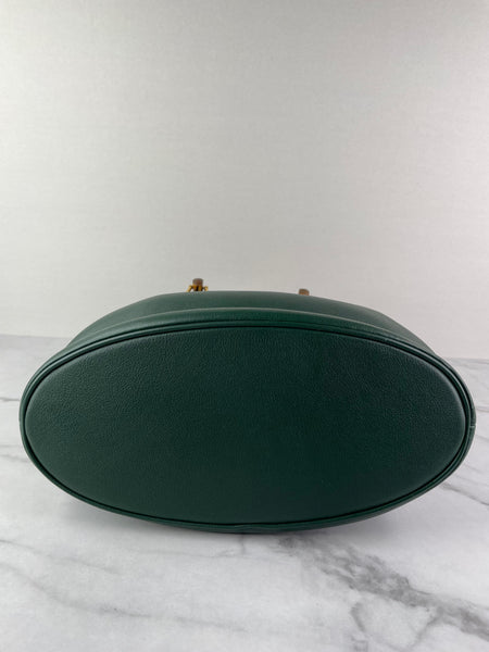 GUCCI Dark Green Diana Medium Tote Shoulder Bag