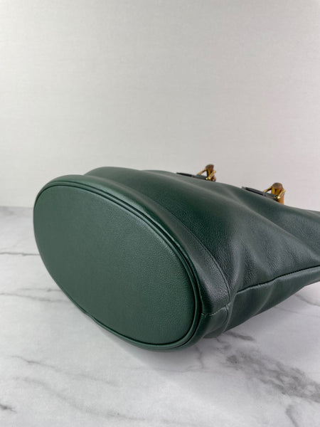 GUCCI Dark Green Diana Medium Tote Shoulder Bag