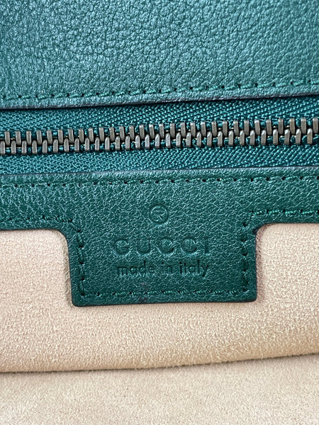 GUCCI Dark Green Diana Medium Tote Shoulder Bag